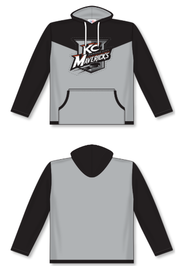 Mens Sublimation Blk/Grey V Hoodie