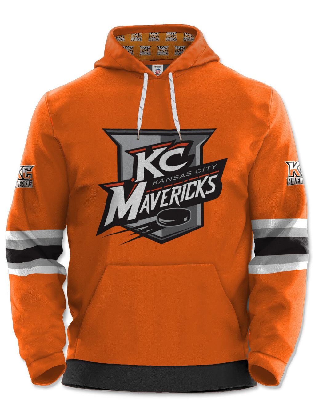 Kansas City Mavericks Orange Hockey Hoodie