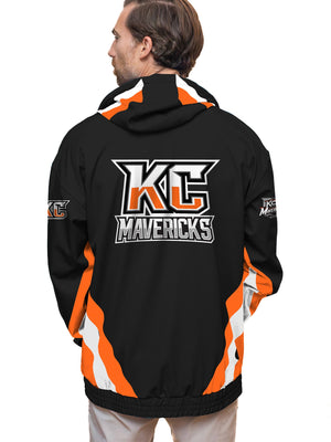 Kansas City Mavericks Black Hockey Windbreaker