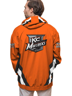 Kansas City Mavericks Orange Hockey Windbreaker