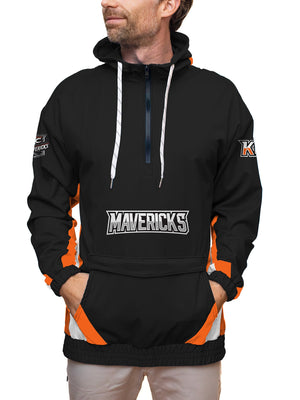 Kansas City Mavericks Black Hockey Windbreaker