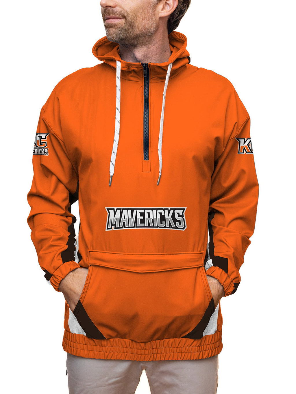 Kansas City Mavericks Orange Hockey Windbreaker