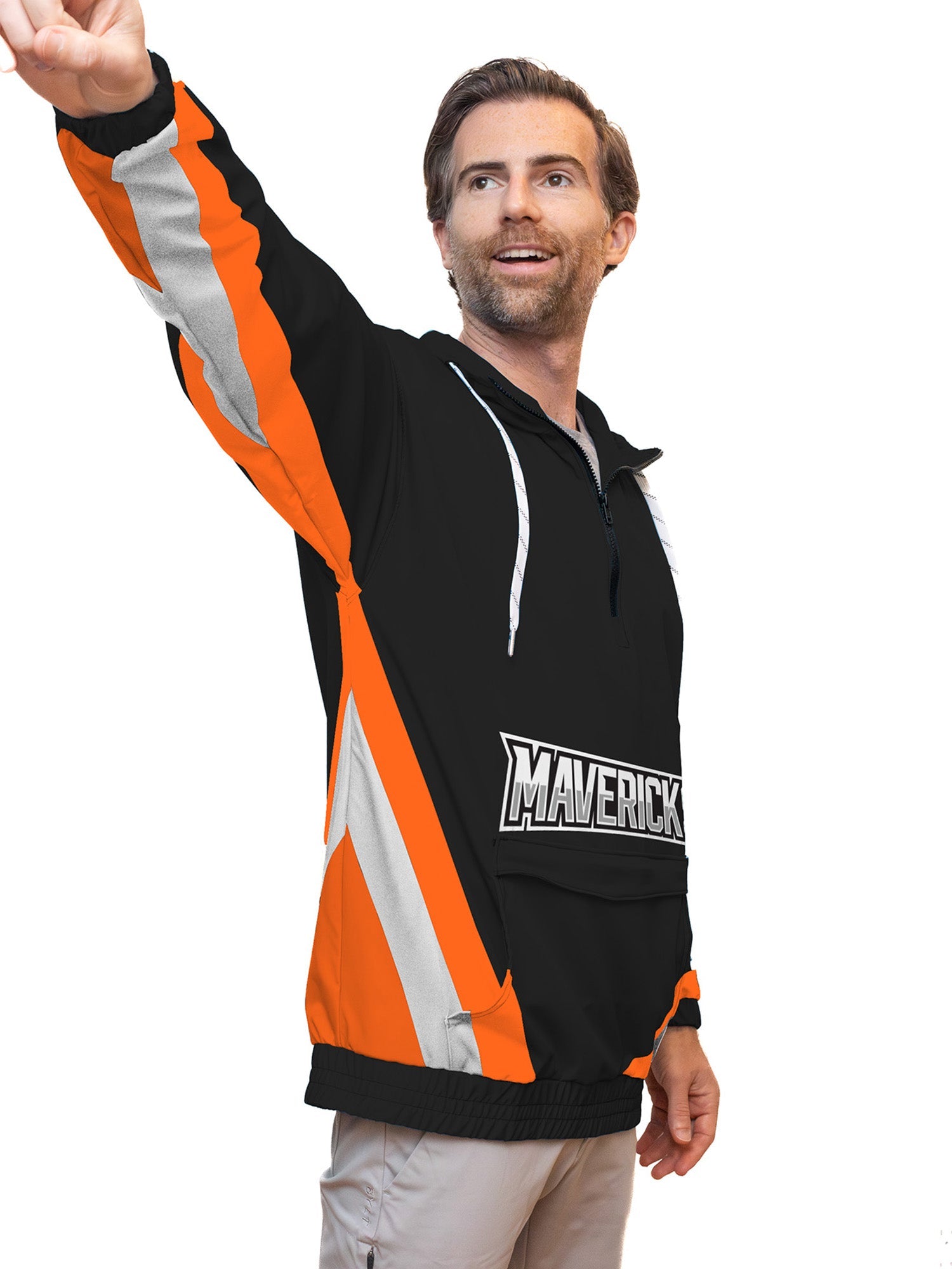 Kansas City Mavericks Black Hockey Windbreaker