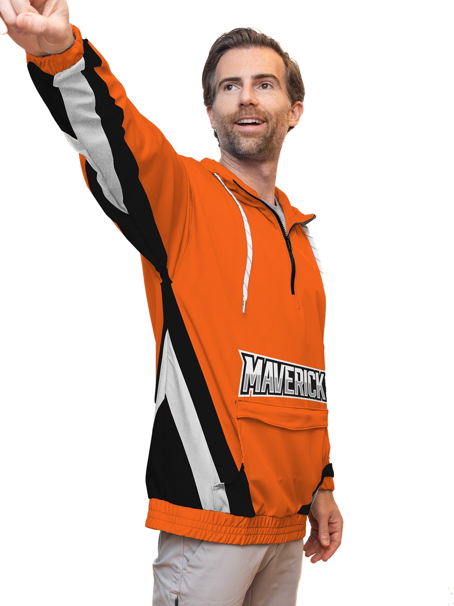 Kansas City Mavericks Orange Hockey Windbreaker