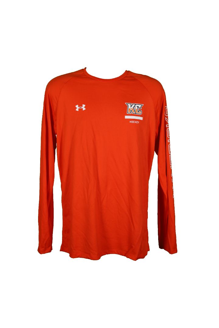 UA L/S Tech Tee Dark Orange