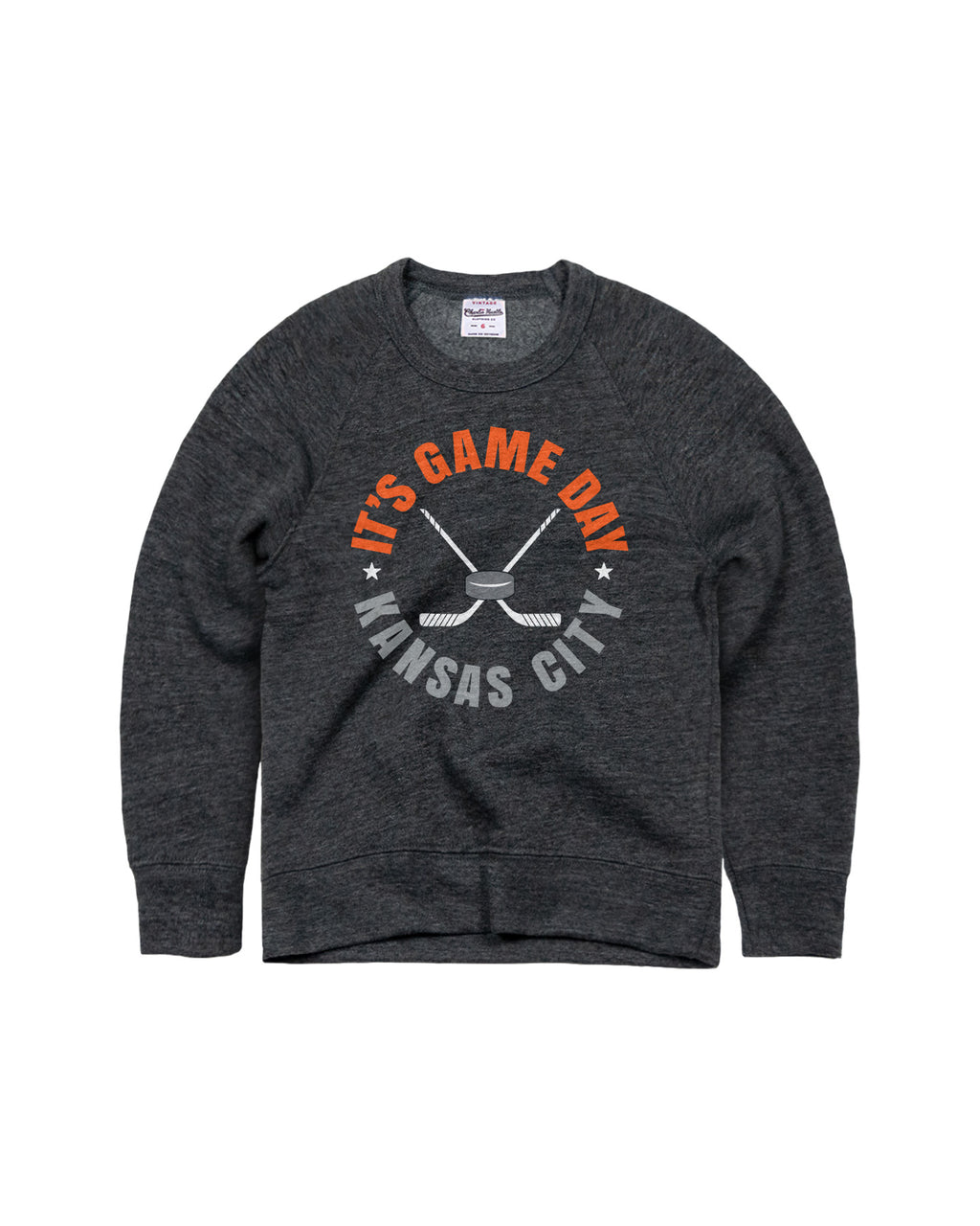 Mens Charlie Hustle Game Day Crew Sweatshirt