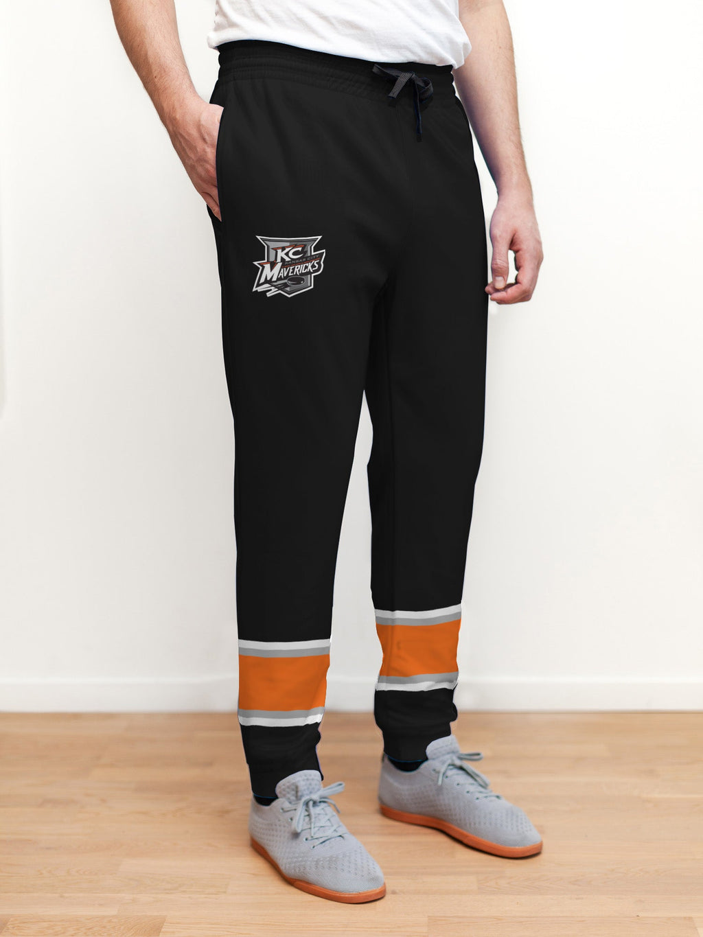 Kansas City Mavericks Black Hockey Jogger Pants