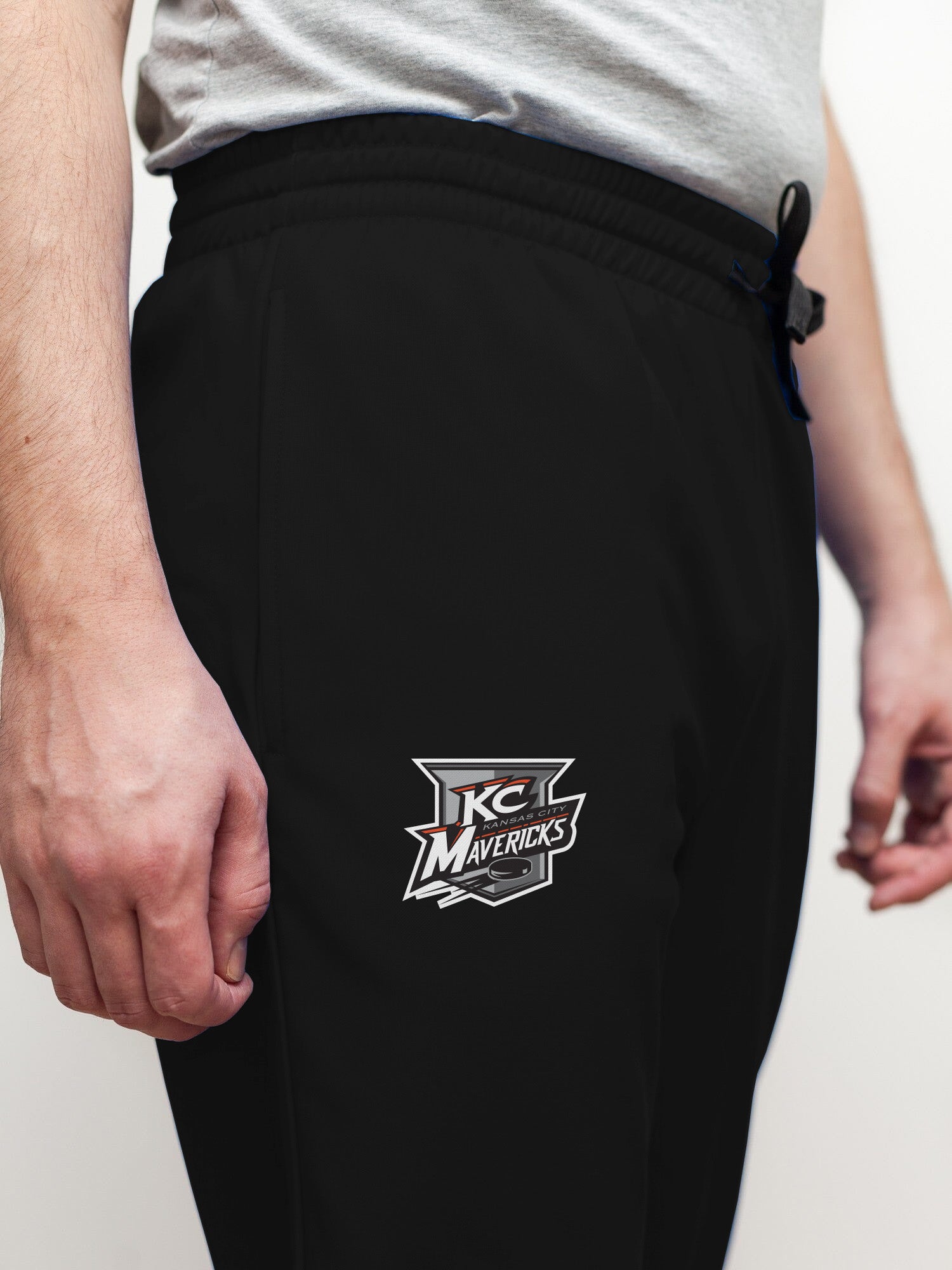 Kansas City Mavericks Black Hockey Jogger Pants