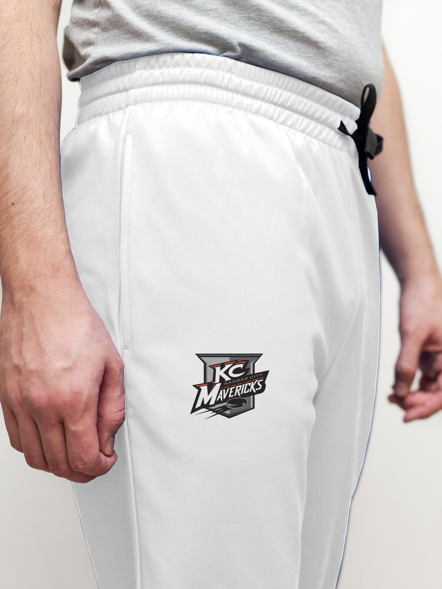 Kansas City Mavericks White Hockey Jogger Pants