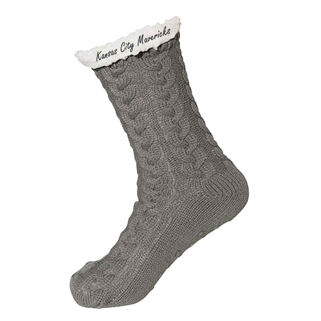 Novelty Cable Knit Fuzzy Socks