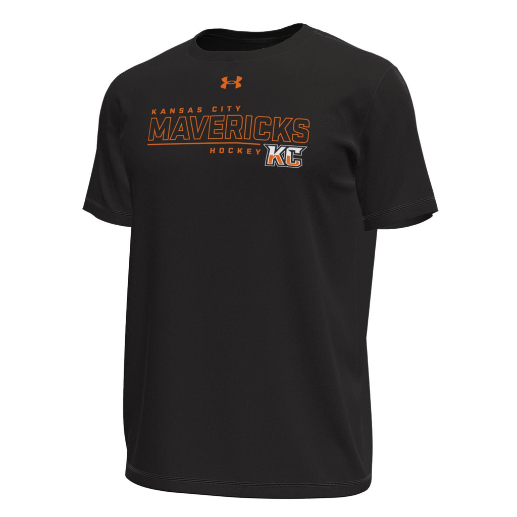 Mens UA s/s tech blk Tee