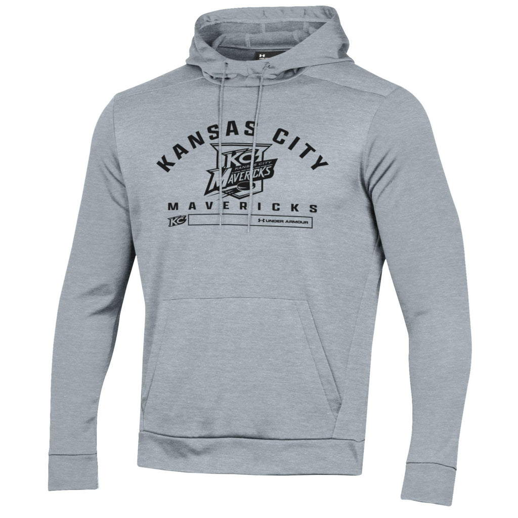 Mens UA Armour Fleece Hoodie True Gray