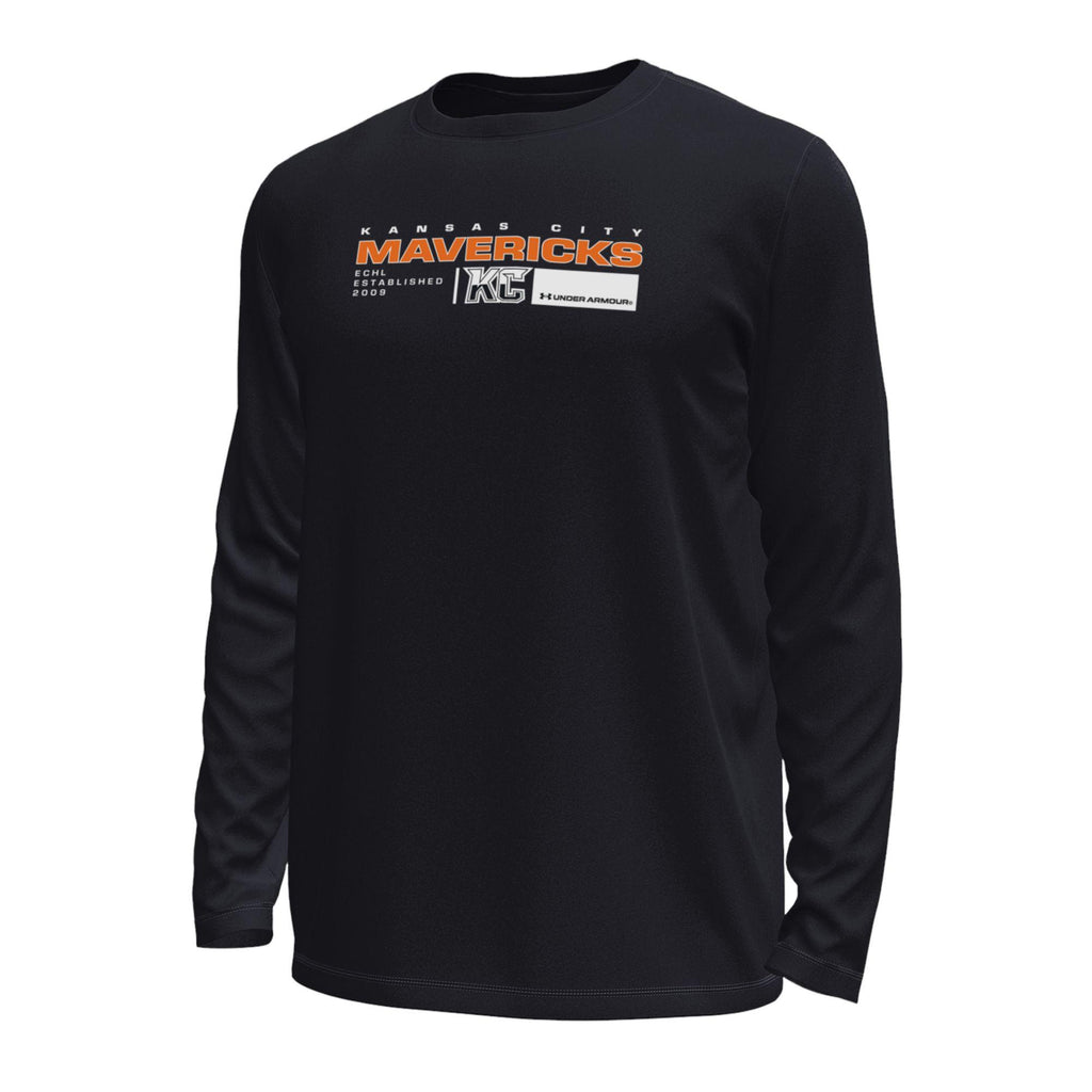 Mens UA L/S Black Tech Tee
