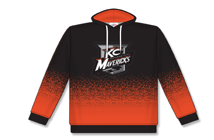 Mens Hoodie Blk to Org w/ secondary logo