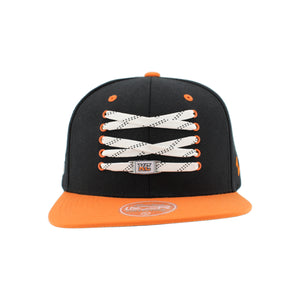 Hat Flat Bill Hockey Lace Up Black